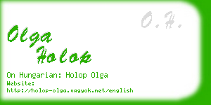 olga holop business card